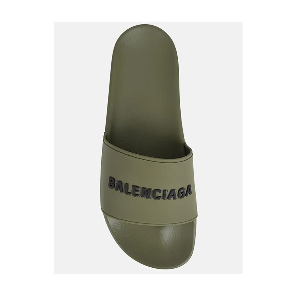 Herren Sandalen in Khaki mit 3D-Logo