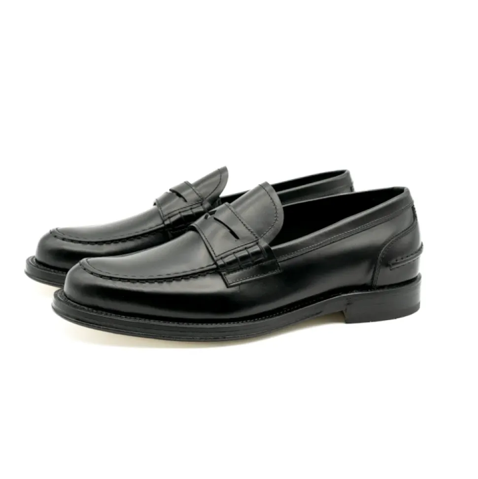 Herren Schwarze Leder Loafer