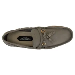 Herren Slip-On Loafers mit Fransen Leder