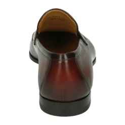 Herren Slip-On Schuhe Cognac Leder