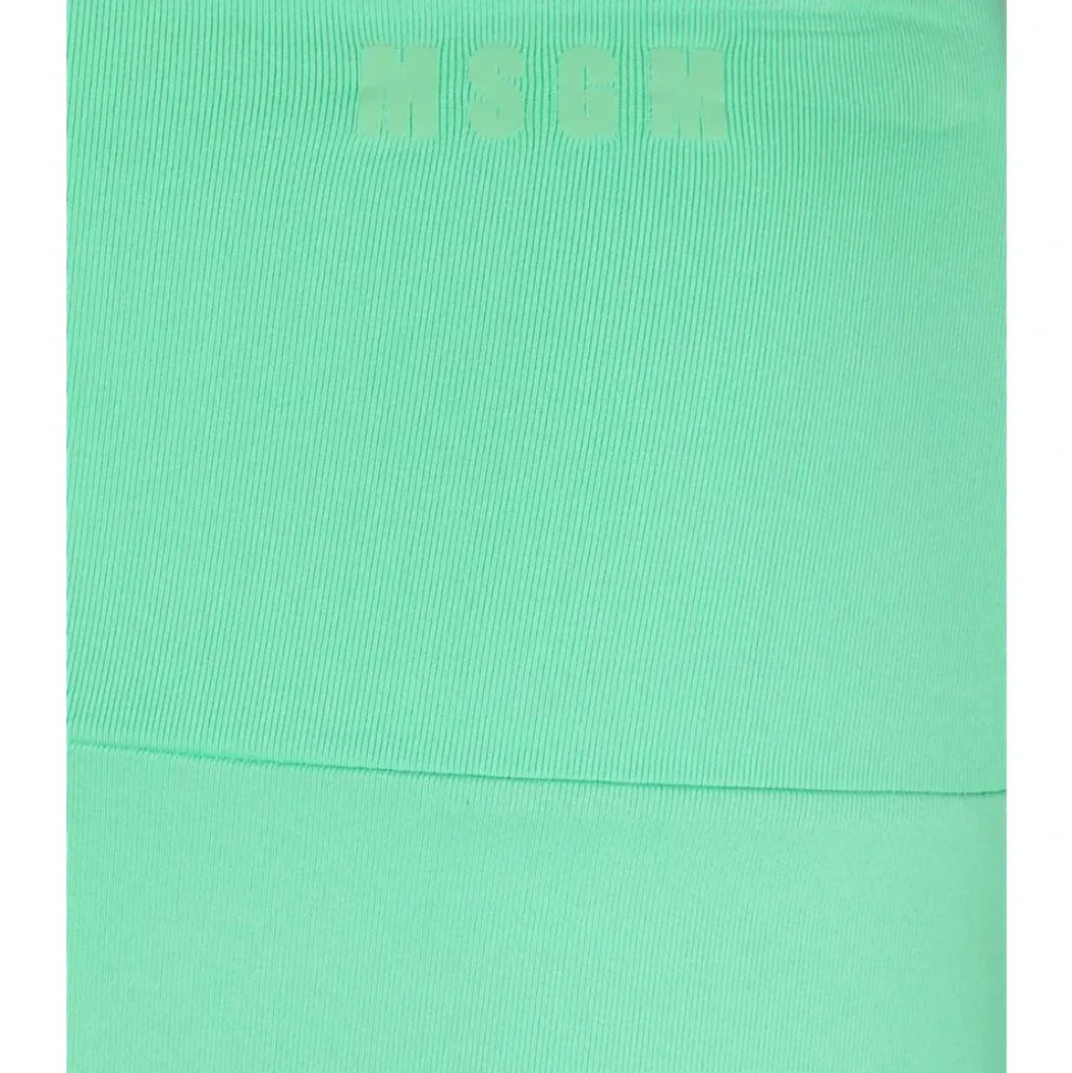 High Waist Logo Print Shorts