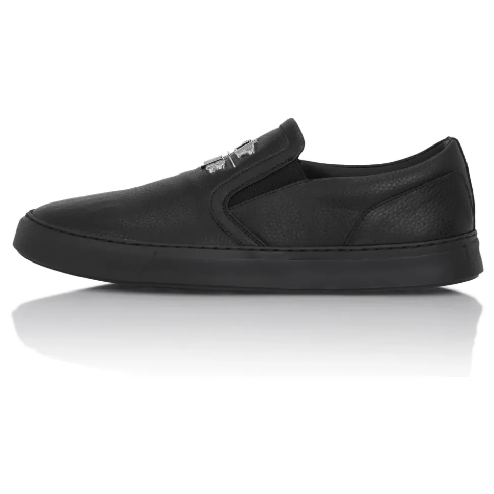Hirsch-Print Leder Slipper