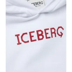 Hoodie mit rotem Firmenlogo