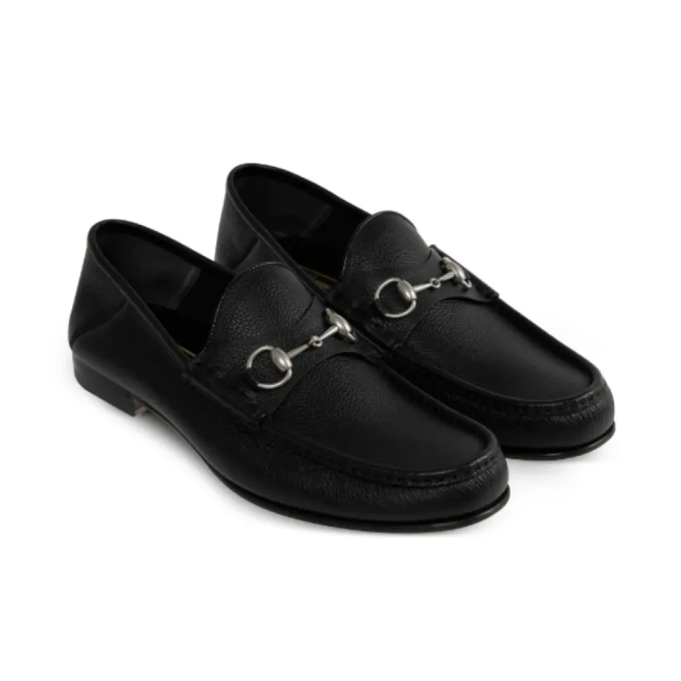 Horsebit Loafer mit niedrigem Absatz