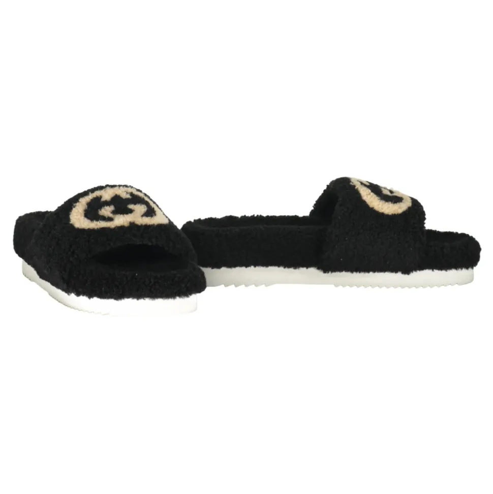 Interlocking G Merino Wool Slide