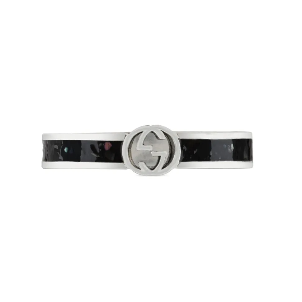 Interlocking G Ring Sterling Silber Iconic Logo