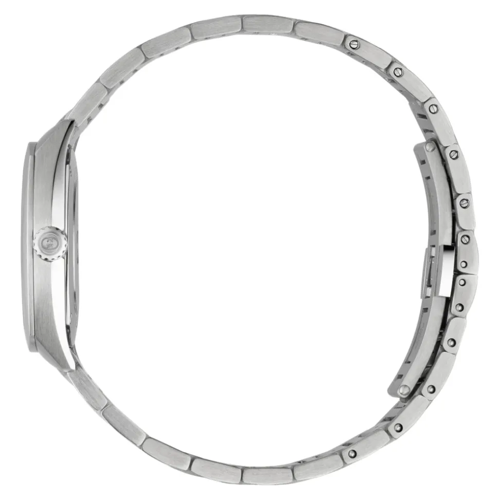 Interlocking 29mm Edelstahlgehäuse, rosa Zifferblatt mit 8 Diamanten, kleine Sekundenanzeige, Edelstahlarmband