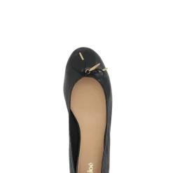 Iris Ballerinas aus schwarzem Leder