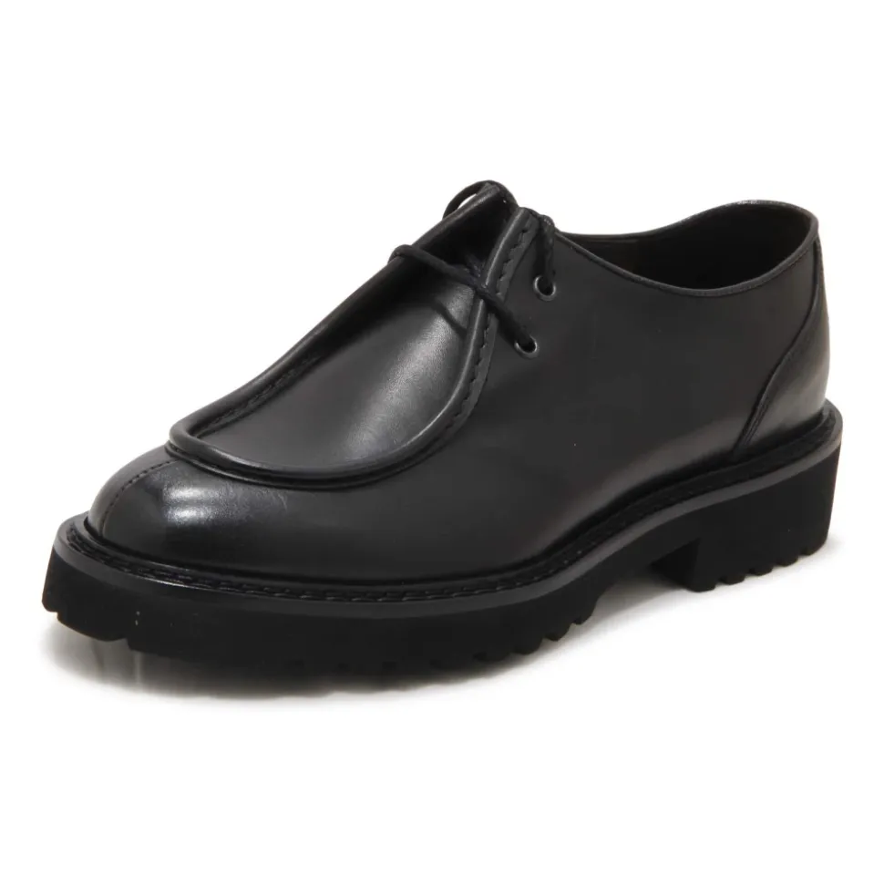 Italienische Schnürschuhe Schwarz Deco