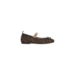 Jacquard Ballerinas mit FF-Logo-Schleife