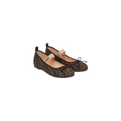 Jacquard Ballerinas mit FF-Logo-Schleife