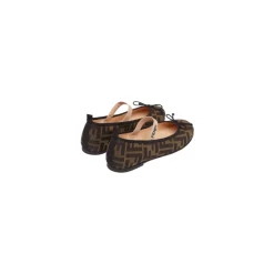 Jacquard Ballerinas mit FF-Logo-Schleife