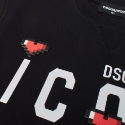 Jugendlicher Rundhalsausschnitt Pullover mit Pixelherzen