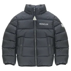 Jungen Schwarze Daunenjacke Hoher Kragen