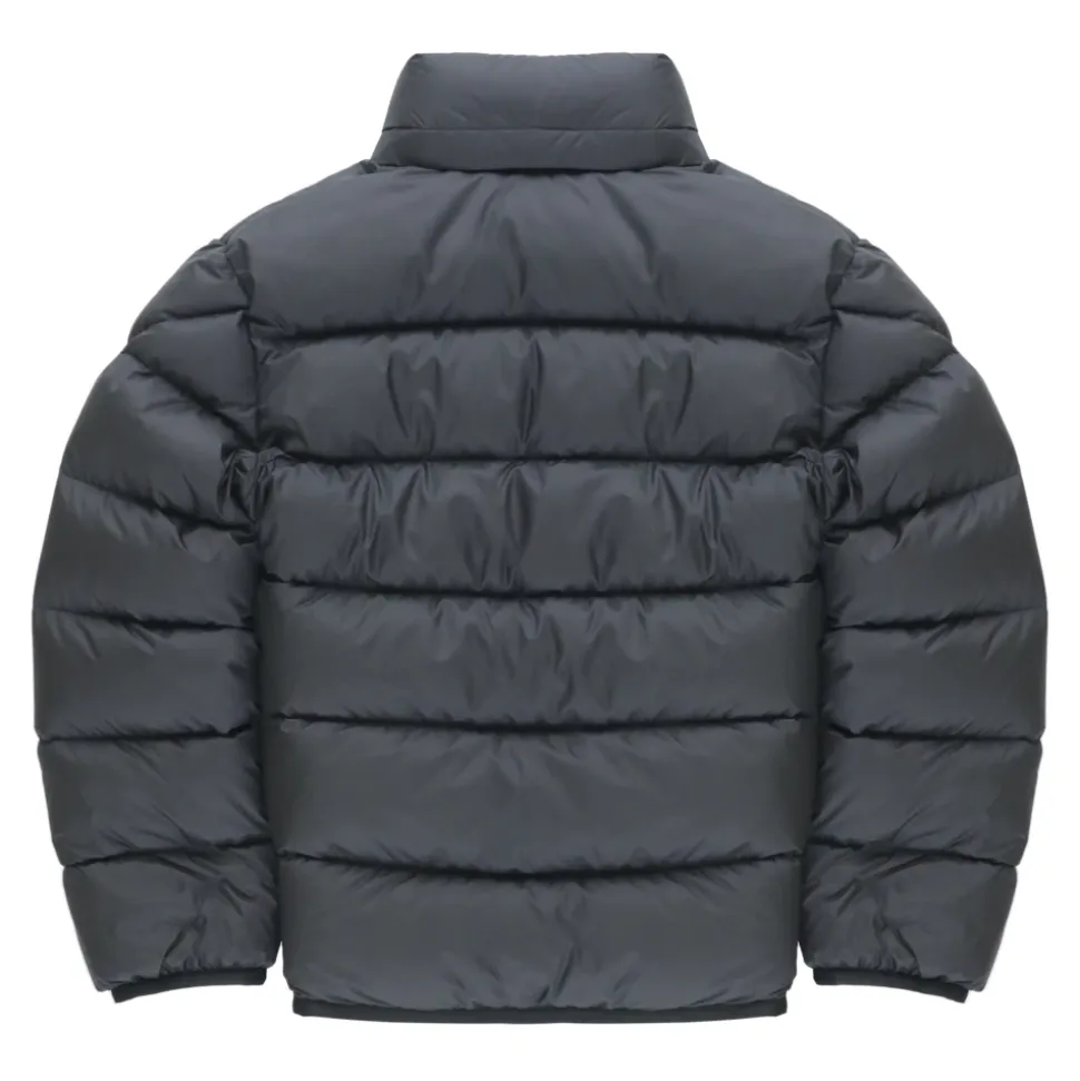 Jungen Schwarze Daunenjacke Hoher Kragen
