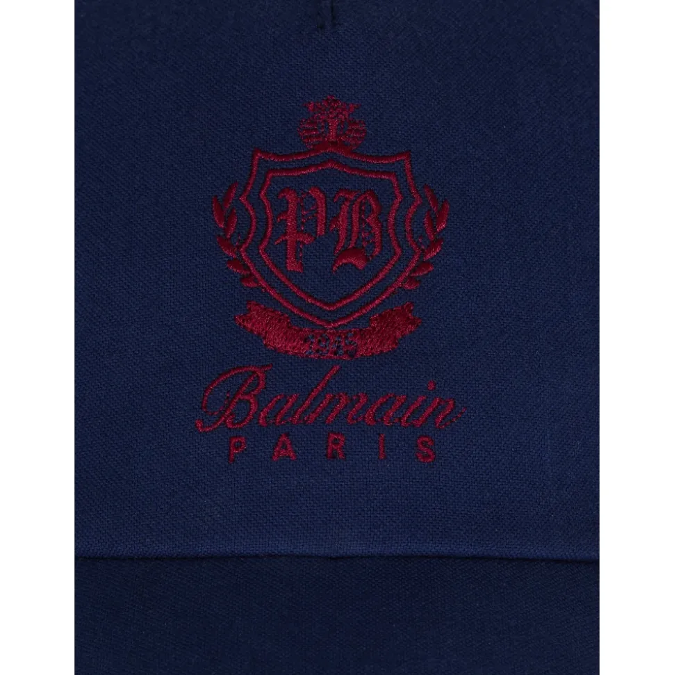 Kappe aus Baumwolle mit College-Emblem