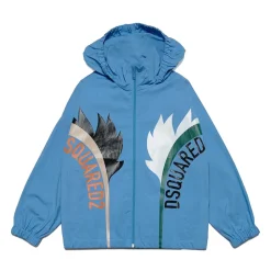 Kapuzenjacke mit durchgehendem Reißverschluss und Logo-Print vorne