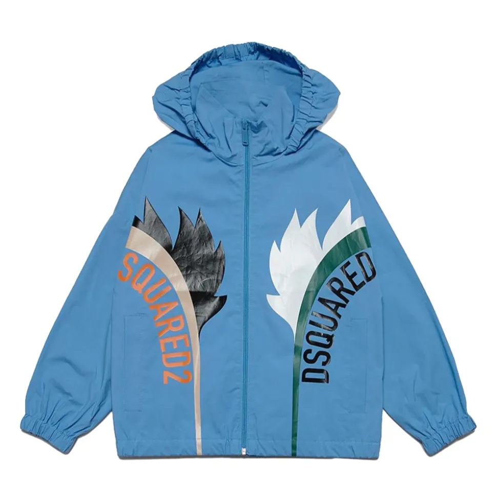 Kapuzenjacke mit durchgehendem Reißverschluss und Logo-Print vorne