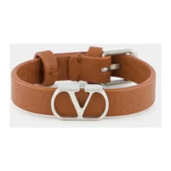 Karamell Leder VLogo Armband