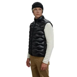 Karierte wasserabweisende Jacke Schwarz