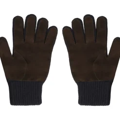Kaschmirhandschuhe mit Wildledereinsatz