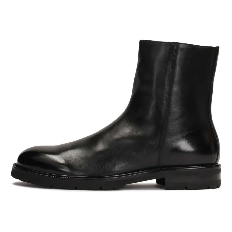 Kazar Leder-Stiefeletten Schwarz