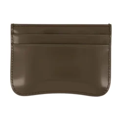 Khaki Leder Kartenhalter - Paris Stil
