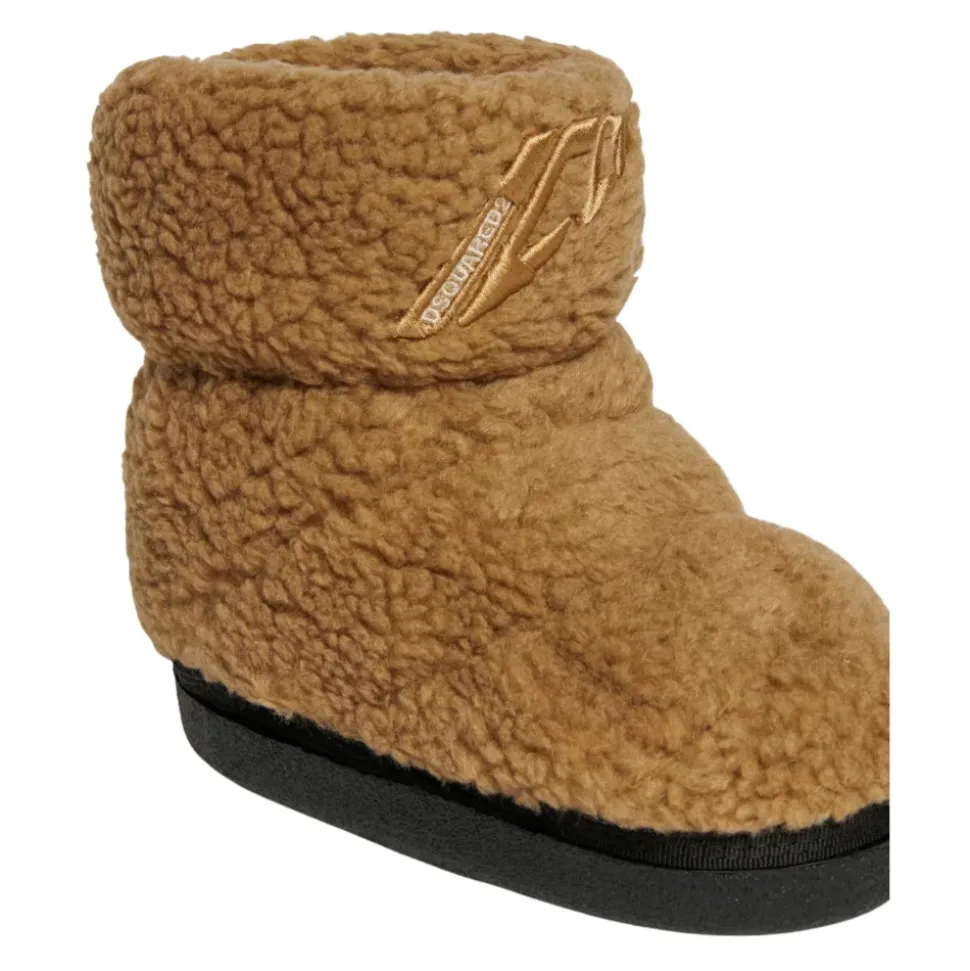 Kinder Beige Kunstpelz Schneestiefel