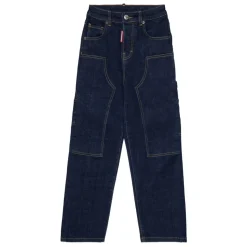 Kinder Blaue Cargo Jeans