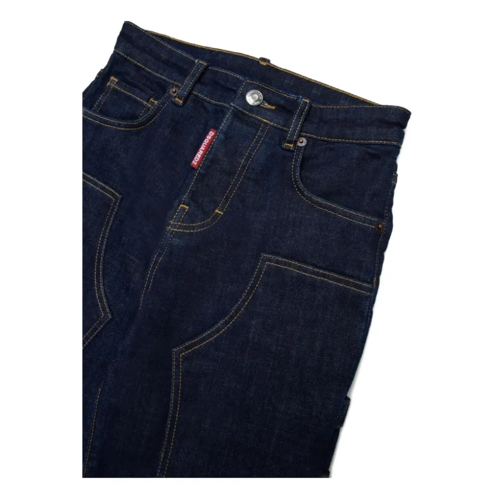 Kinder Blaue Cargo Jeans