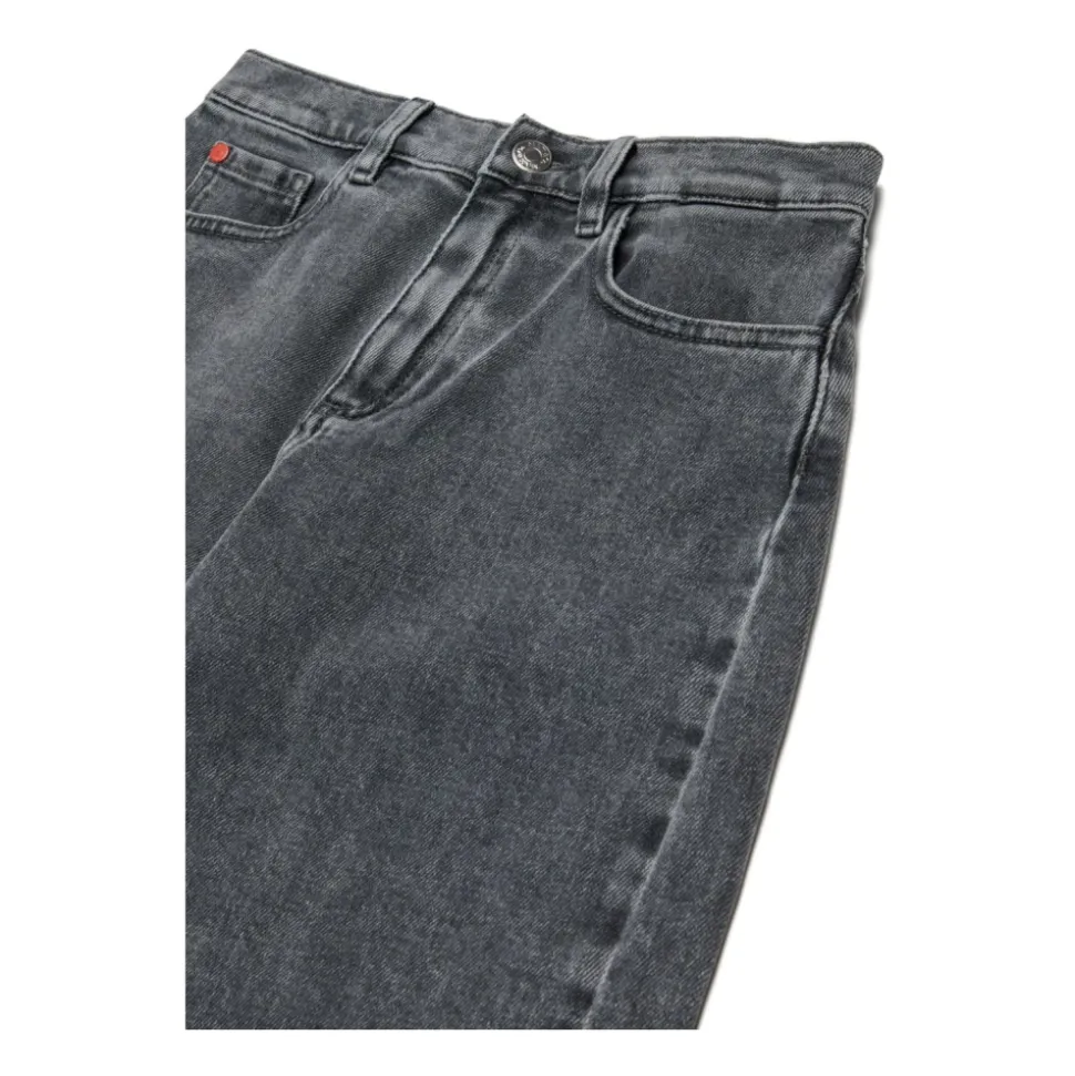 Kinder Denim Jeans Grau Tapered Leg