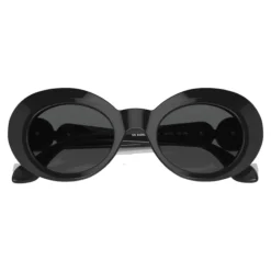 Kinder Oval Sonnenbrille Schwarz Glänzend