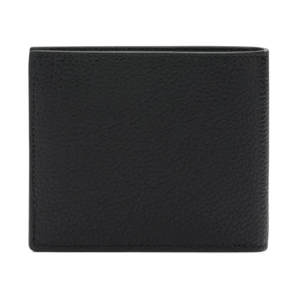 Klassische Bifold-Geldbörse aus genarbtem Leder