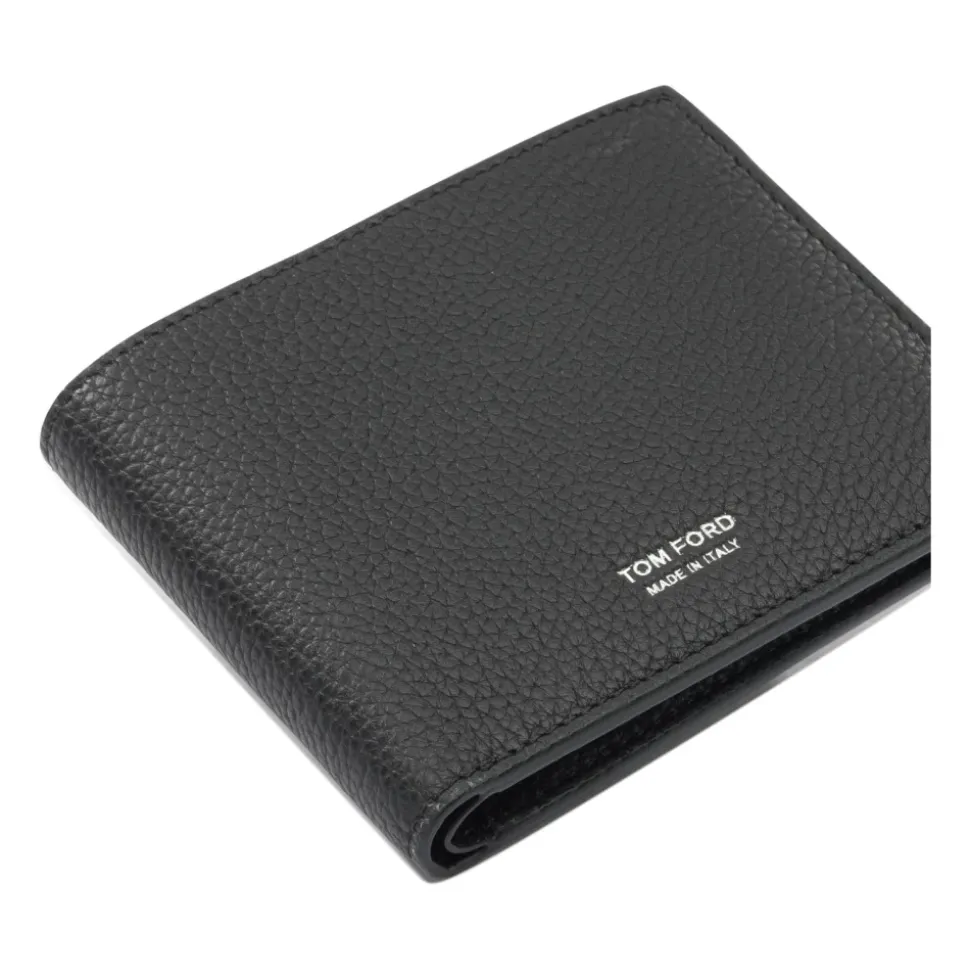 Klassische Bifold-Geldbörse aus genarbtem Leder