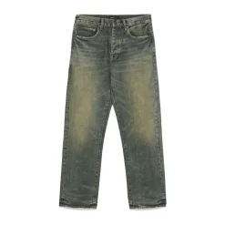 Klassische Blaue Jeans mit Logopatch