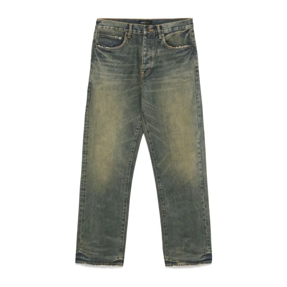 Klassische Blaue Jeans mit Logopatch