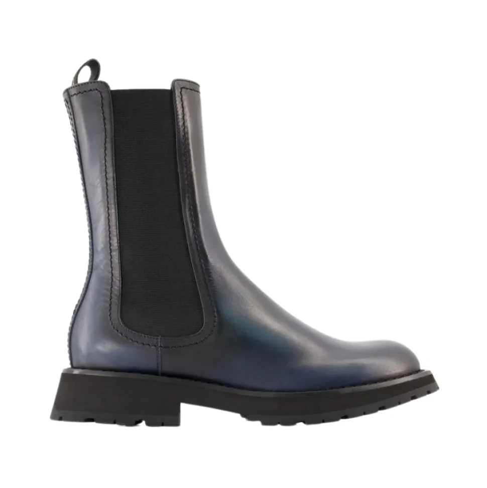 Klassische Chelsea Boots aus glattem Kalbsleder