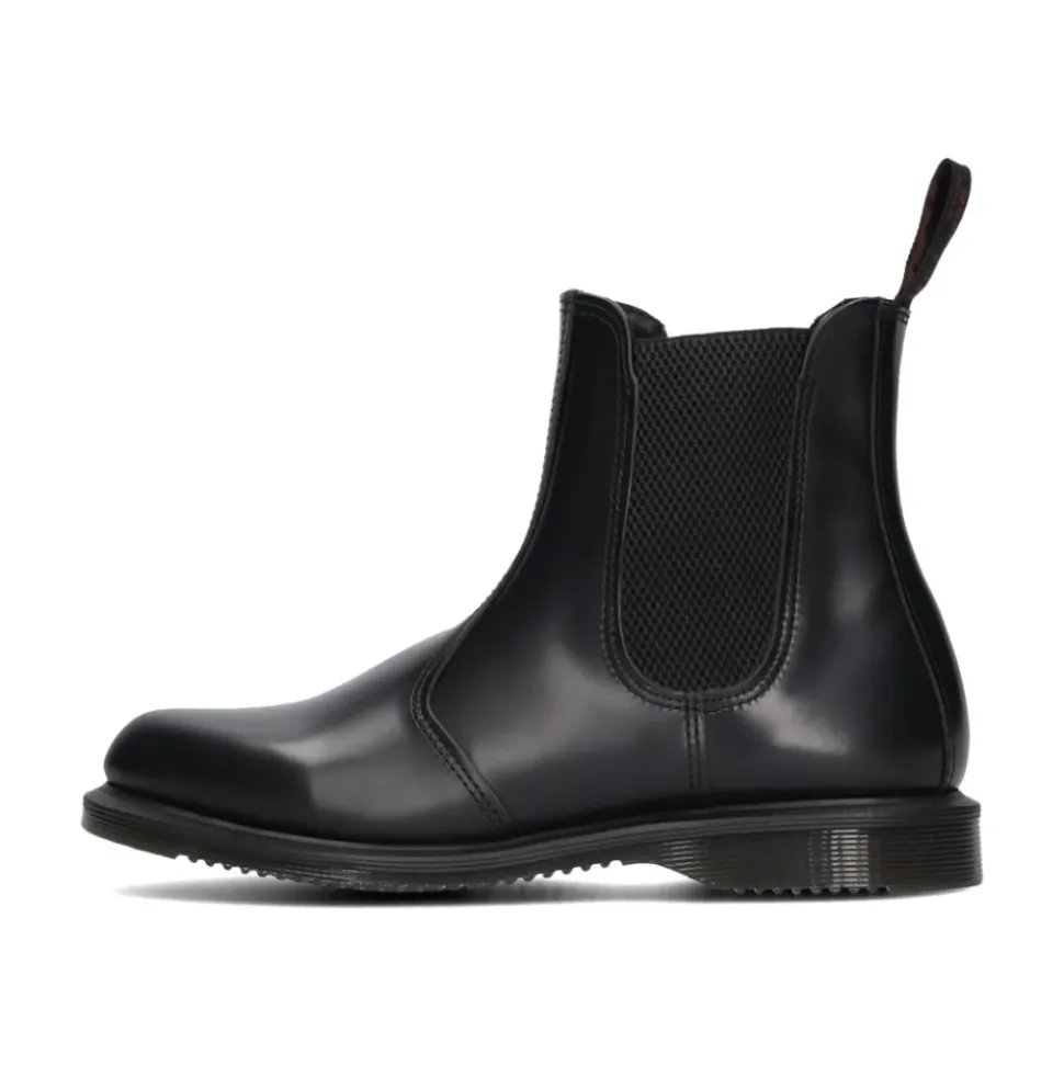 Klassische Chelsea Boots Flora aus schwarzem Leder