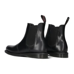 Klassische Chelsea Boots Flora aus schwarzem Leder