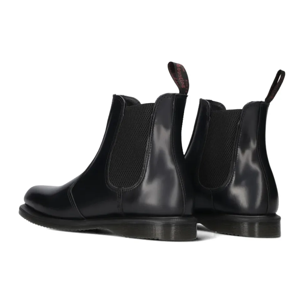 Klassische Chelsea Boots Flora aus schwarzem Leder