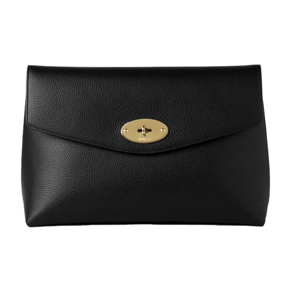 Klassische Darley Pouch, Schwarz Leder