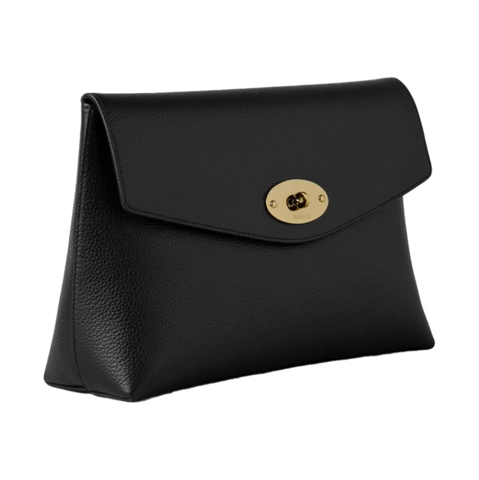 Klassische Darley Pouch, Schwarz Leder