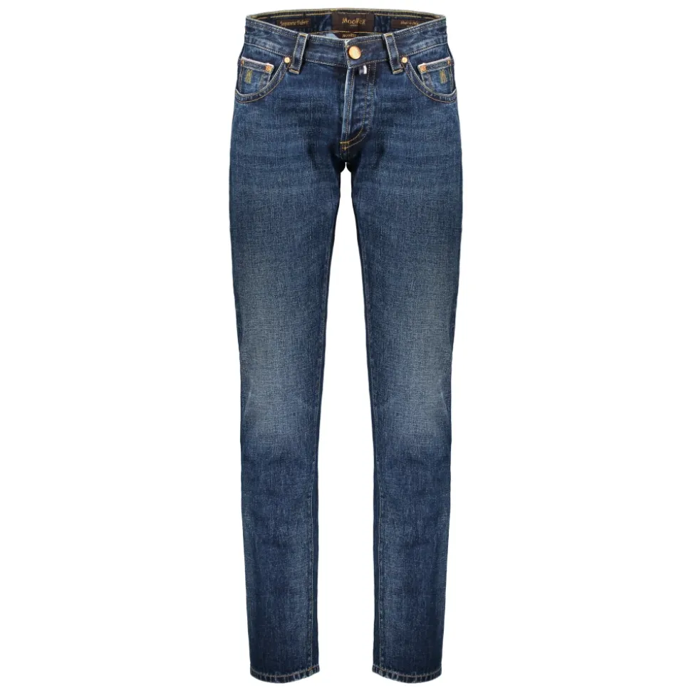 Klassische Denim Jeans mit Metall-Details