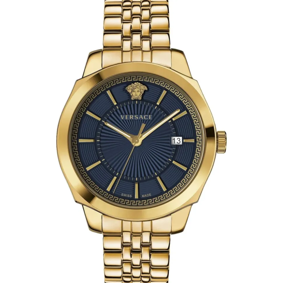 Klassische Ikone Gold Blau Uhr