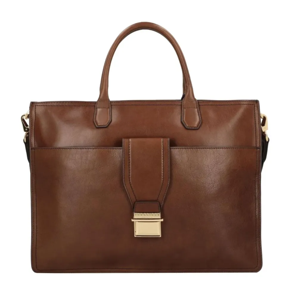 Klassische Leder Messenger Tasche Braun Unisex