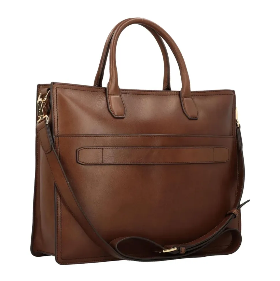 Klassische Leder Messenger Tasche Braun Unisex
