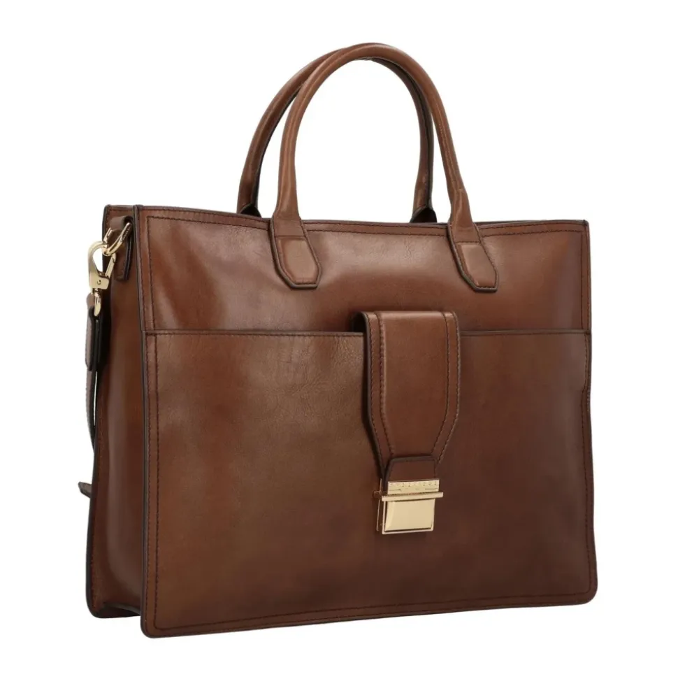 Klassische Leder Messenger Tasche Braun Unisex