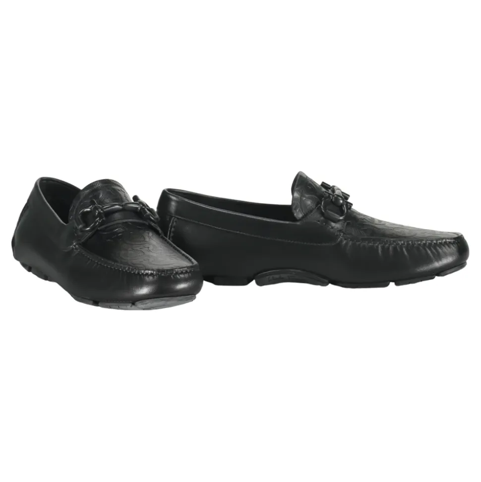 Klassische Lederloafer mit Logodetail