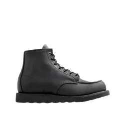 Klassischer Moc Lederstiefel Schwarz