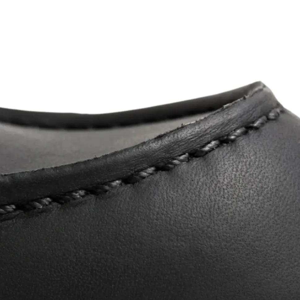 Klassischer Moc Lederstiefel Schwarz